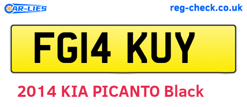 FG14KUY are the vehicle registration plates.