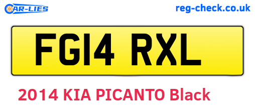 FG14RXL are the vehicle registration plates.