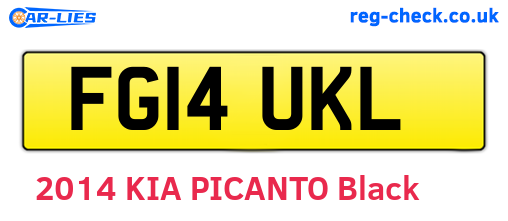 FG14UKL are the vehicle registration plates.