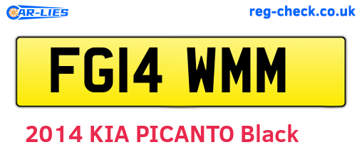 FG14WMM are the vehicle registration plates.
