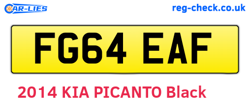 FG64EAF are the vehicle registration plates.
