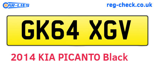 GK64XGV are the vehicle registration plates.