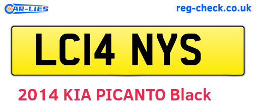 LC14NYS are the vehicle registration plates.
