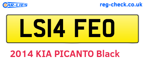 LS14FEO are the vehicle registration plates.