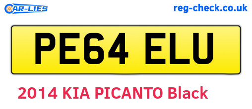 PE64ELU are the vehicle registration plates.
