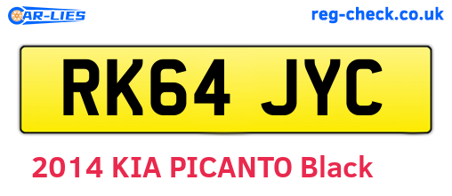 RK64JYC are the vehicle registration plates.