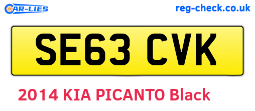 SE63CVK are the vehicle registration plates.