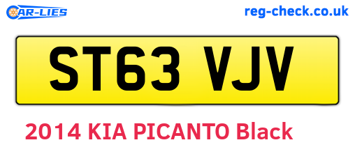 ST63VJV are the vehicle registration plates.