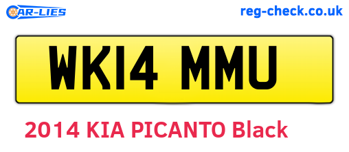 WK14MMU are the vehicle registration plates.