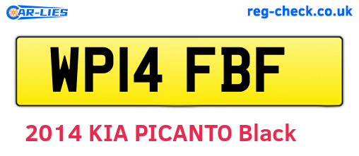 WP14FBF are the vehicle registration plates.