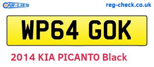 WP64GOK are the vehicle registration plates.