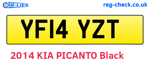 YF14YZT are the vehicle registration plates.