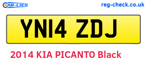 YN14ZDJ are the vehicle registration plates.
