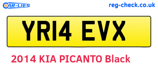 YR14EVX are the vehicle registration plates.