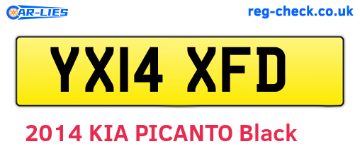 YX14XFD are the vehicle registration plates.