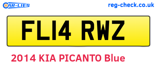 FL14RWZ are the vehicle registration plates.