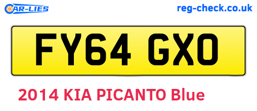 FY64GXO are the vehicle registration plates.