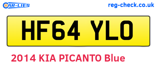 HF64YLO are the vehicle registration plates.