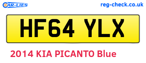 HF64YLX are the vehicle registration plates.