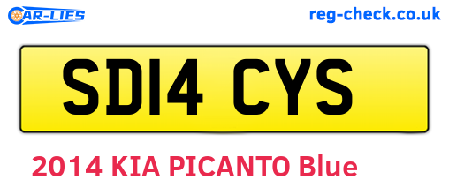 SD14CYS are the vehicle registration plates.