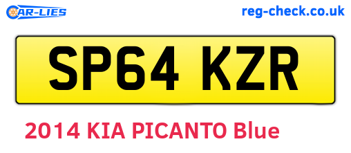 SP64KZR are the vehicle registration plates.