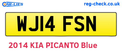 WJ14FSN are the vehicle registration plates.