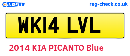 WK14LVL are the vehicle registration plates.