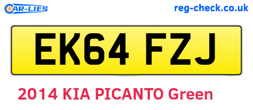 EK64FZJ are the vehicle registration plates.