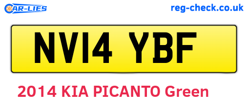 NV14YBF are the vehicle registration plates.
