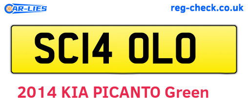 SC14OLO are the vehicle registration plates.
