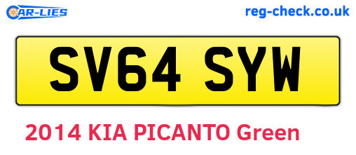 SV64SYW are the vehicle registration plates.