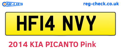 HF14NVY are the vehicle registration plates.