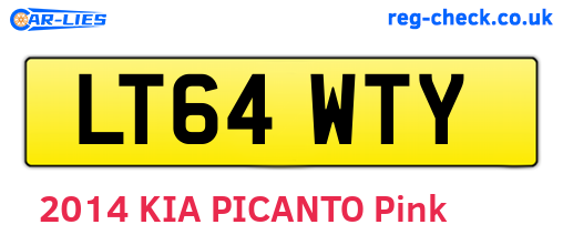 LT64WTY are the vehicle registration plates.