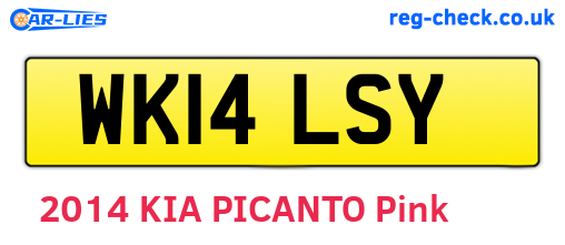 WK14LSY are the vehicle registration plates.