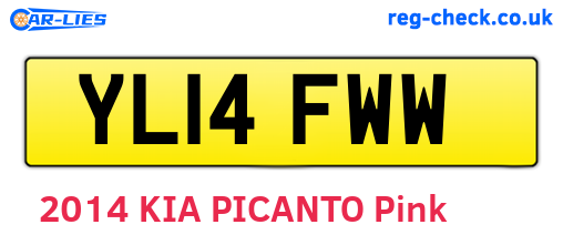 YL14FWW are the vehicle registration plates.