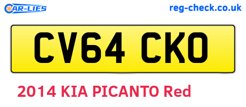 CV64CKO are the vehicle registration plates.