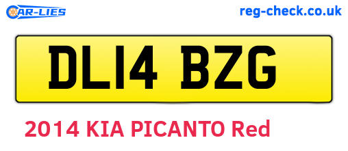 DL14BZG are the vehicle registration plates.