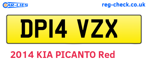 DP14VZX are the vehicle registration plates.