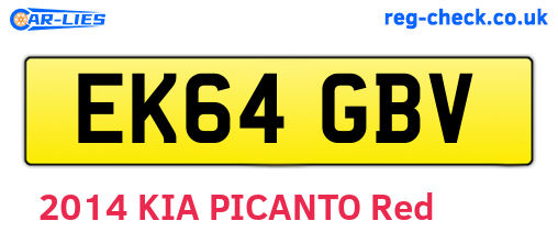 EK64GBV are the vehicle registration plates.