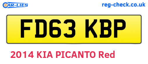 FD63KBP are the vehicle registration plates.