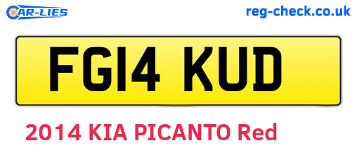 FG14KUD are the vehicle registration plates.