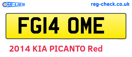 FG14OME are the vehicle registration plates.