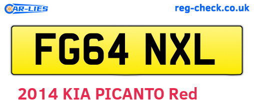 FG64NXL are the vehicle registration plates.