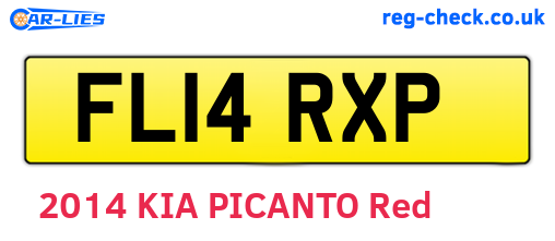 FL14RXP are the vehicle registration plates.