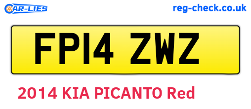 FP14ZWZ are the vehicle registration plates.
