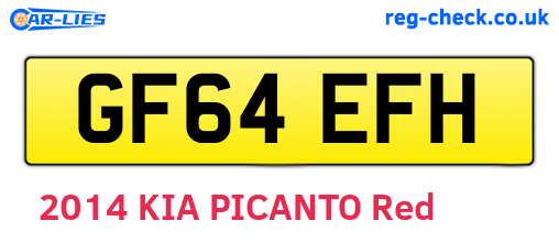 GF64EFH are the vehicle registration plates.