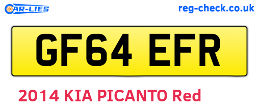 GF64EFR are the vehicle registration plates.