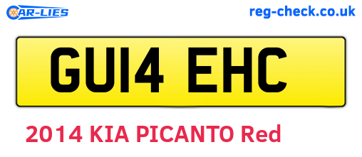 GU14EHC are the vehicle registration plates.