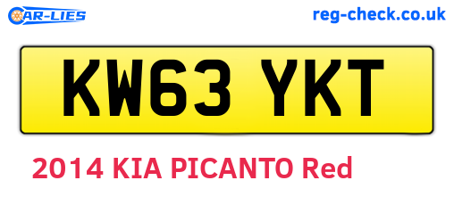KW63YKT are the vehicle registration plates.