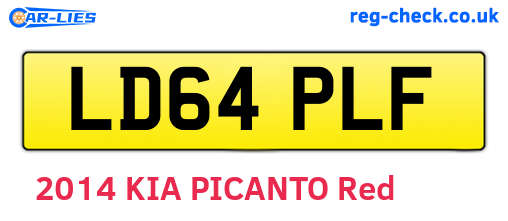 LD64PLF are the vehicle registration plates.